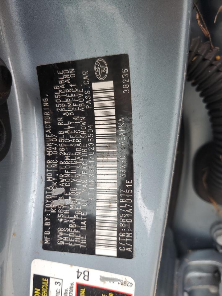 4T1BK36B17U235504 2007 Toyota Avalon Xl