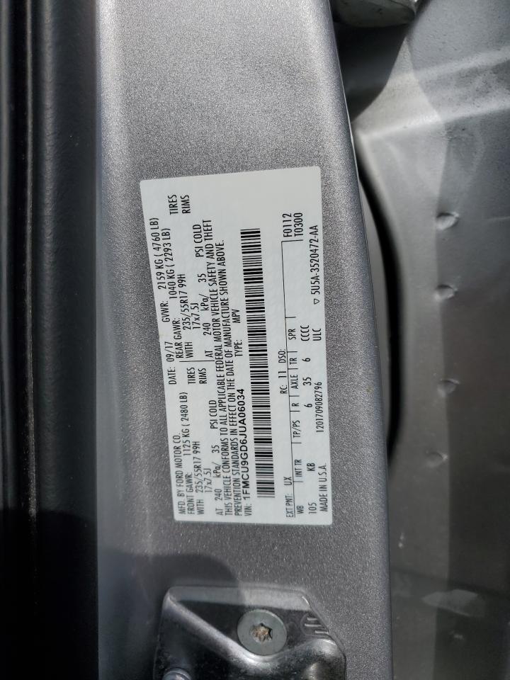 1FMCU9GD6JUA06034 2018 Ford Escape Se