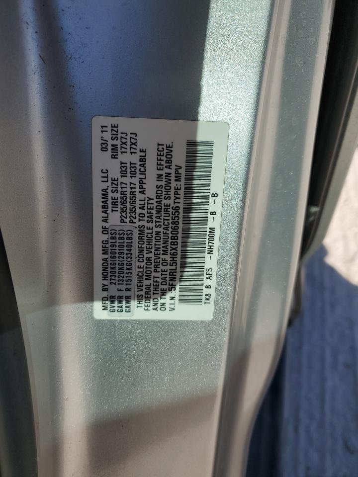 5FNRL5H6XBB068556 2011 Honda Odyssey Exl