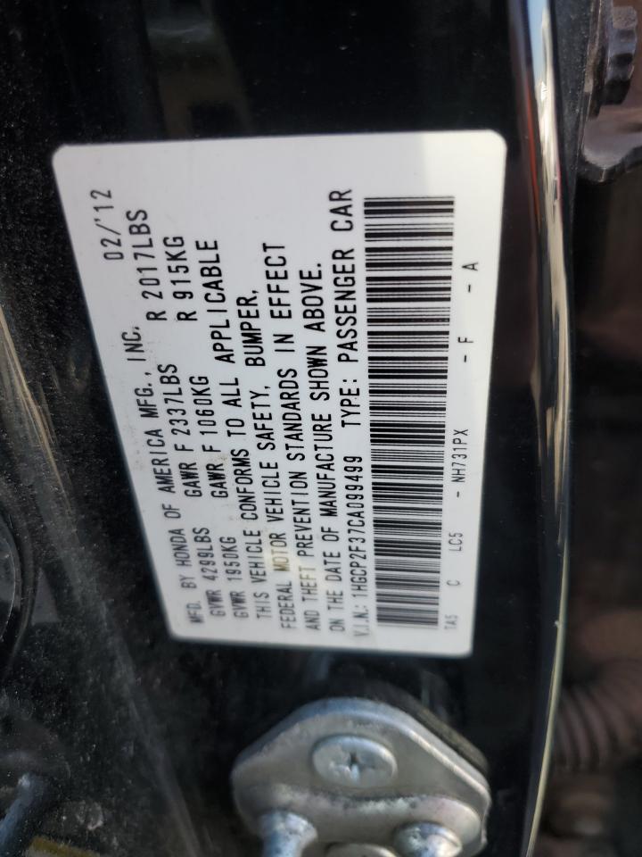 1HGCP2F37CA099499 2012 Honda Accord Lx