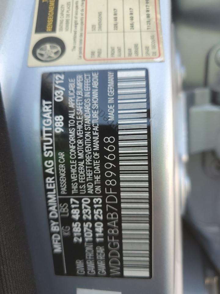 2013 Mercedes-Benz C 300 4Matic VIN: WDDGF8AB7DF899668 Lot: 75192704