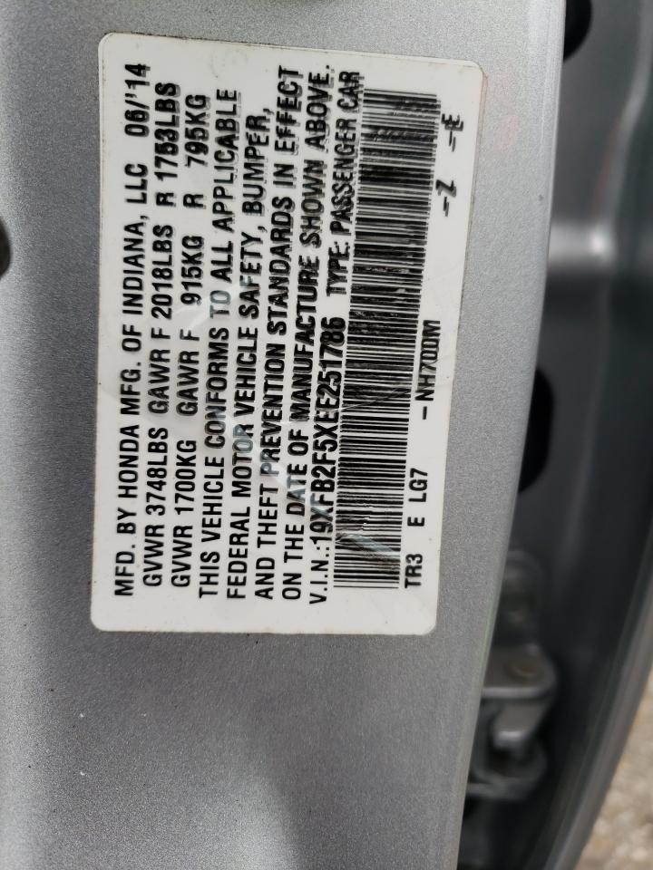 19XFB2F5XEE251786 2014 Honda Civic Lx