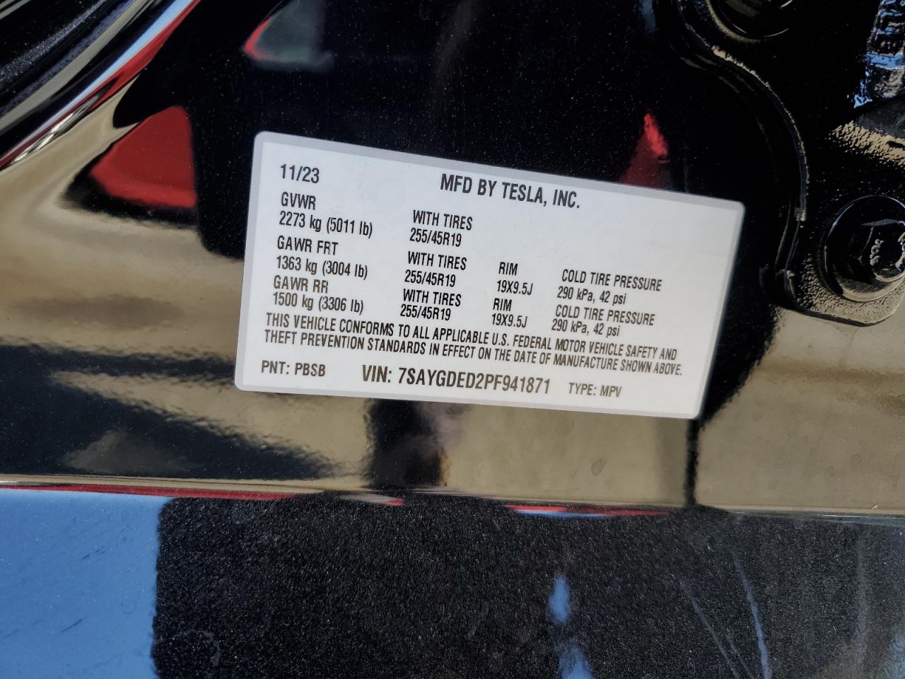 7SAYGDED2PF941871 2023 Tesla Model Y