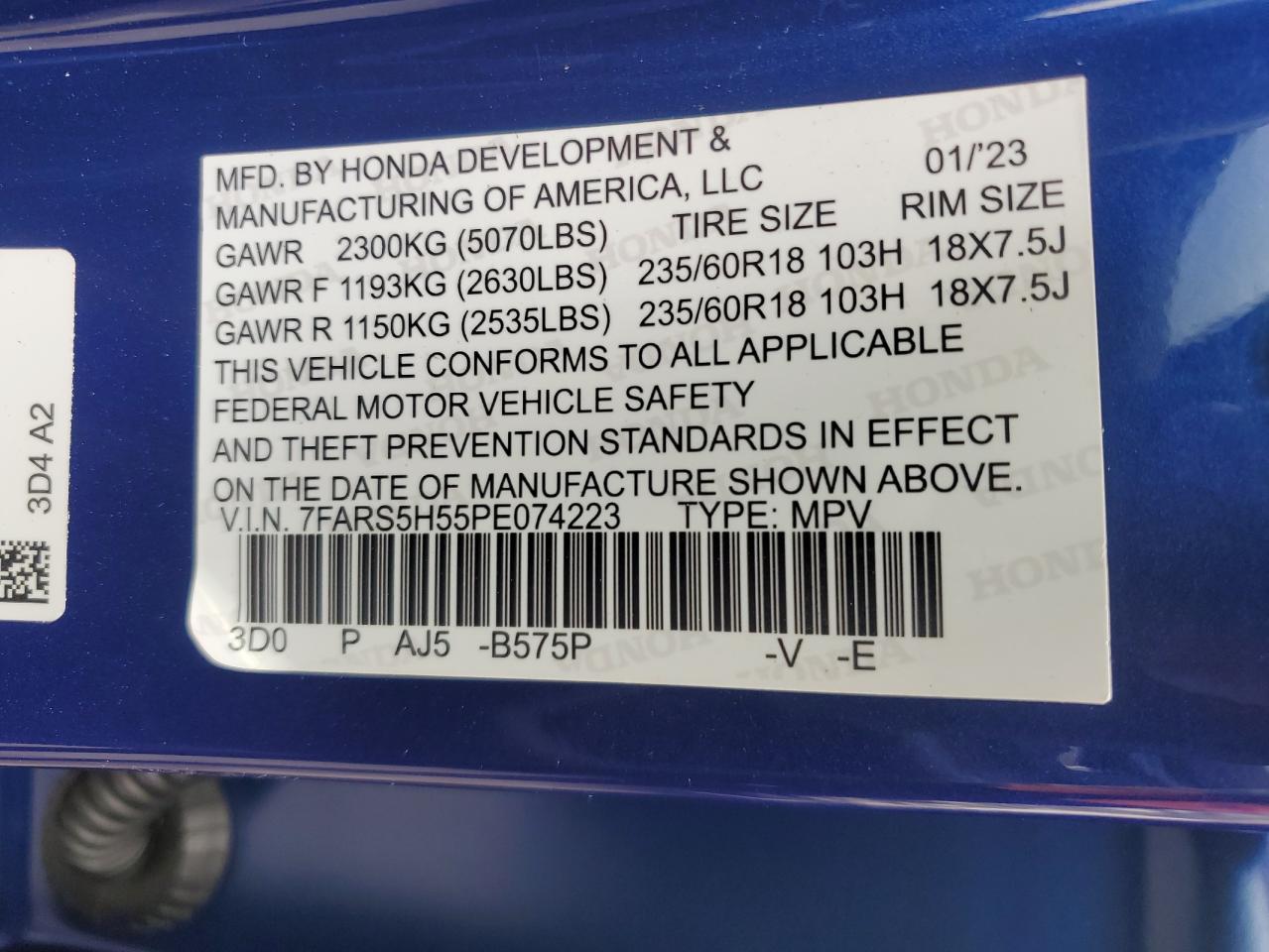 7FARS6H85SE007226 2025 Honda Cr-V Sport-L