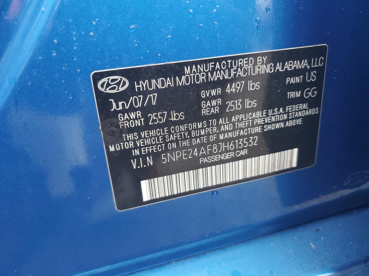 5NPE24AF8JH613532 2018 HYUNDAI SONATA - Image 13