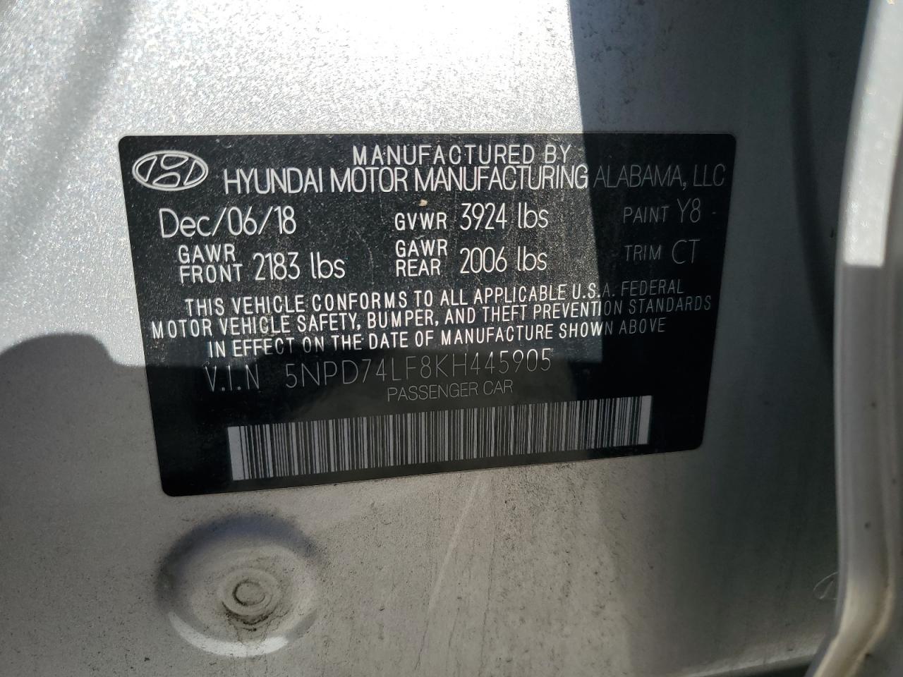 5NPD74LF8KH445905 2019 Hyundai Elantra Se