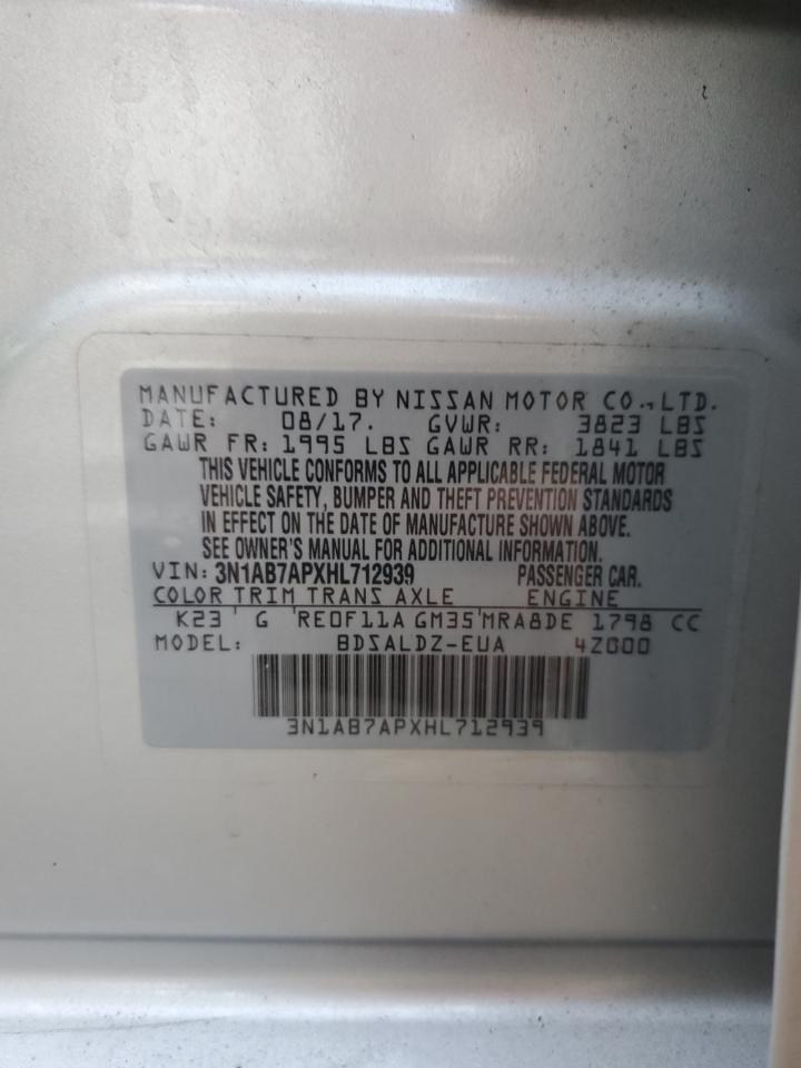 3N1AB7APXHL712939 2017 Nissan Sentra S