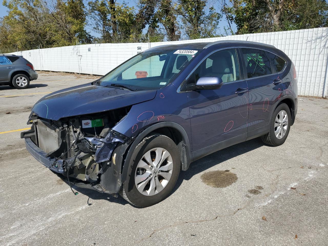 2014 Honda Cr-V Exl VIN: 2HKRM4H77EH666545 Lot: 74320584