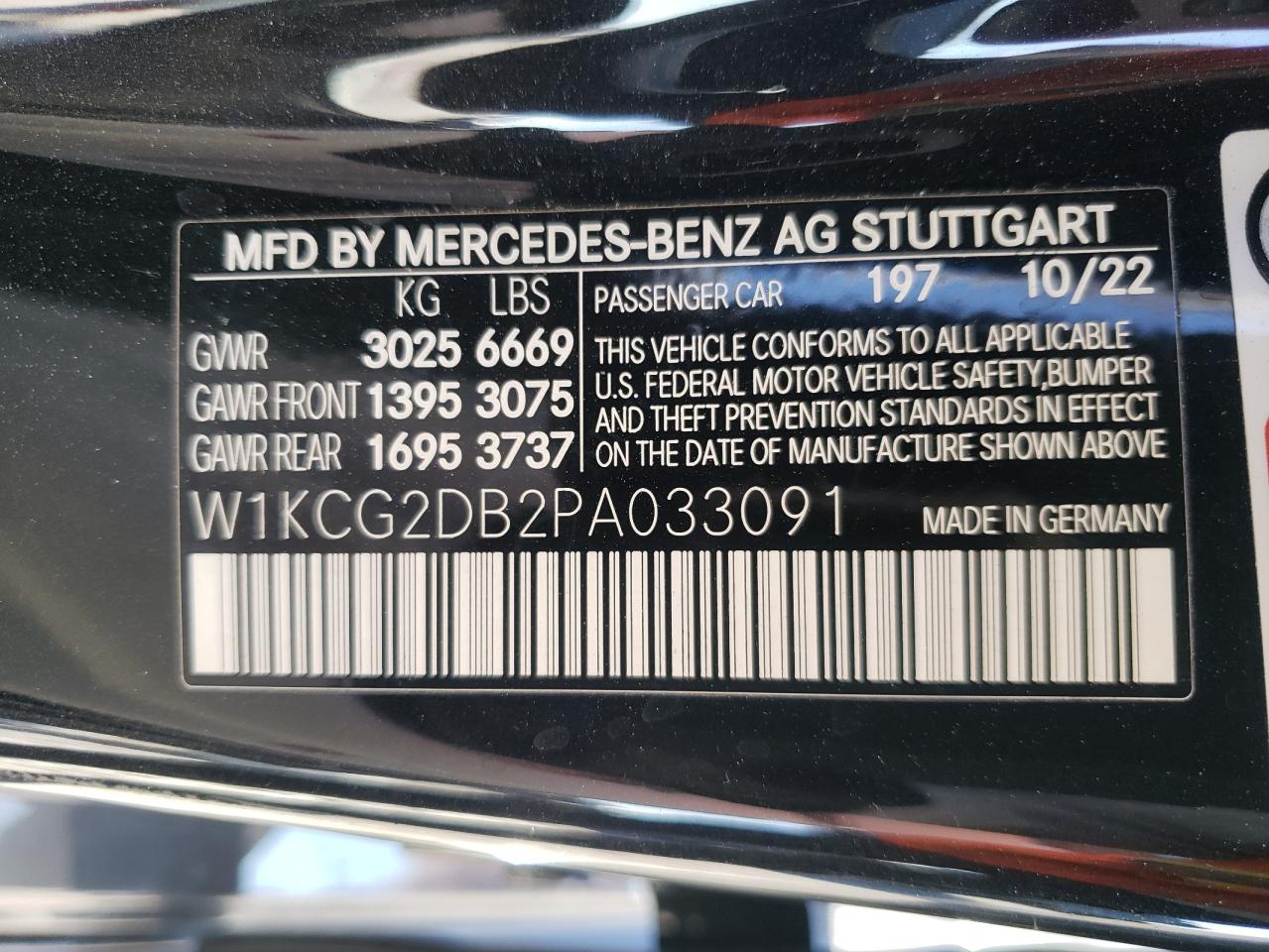 2023 Mercedes-Benz Eqs Sedan 450+ VIN: W1KCG2DB2PA033091 Lot: 77660754