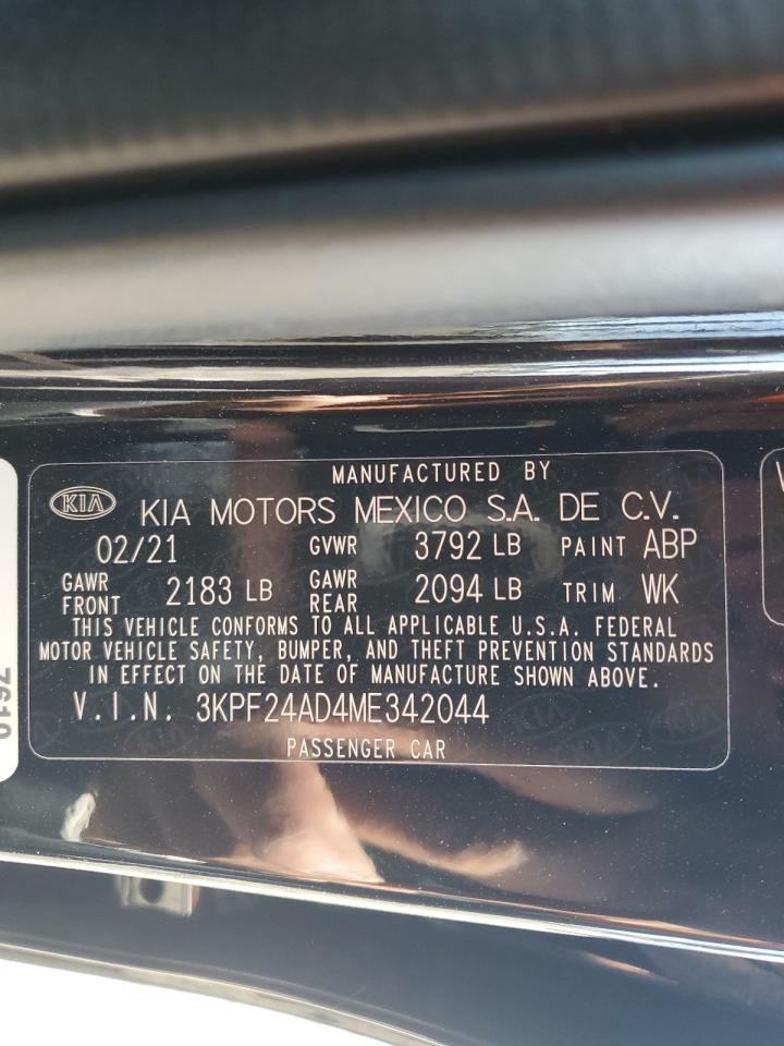 2021 Kia Forte Fe VIN: 3KPF24AD4ME342044 Lot: 77011084