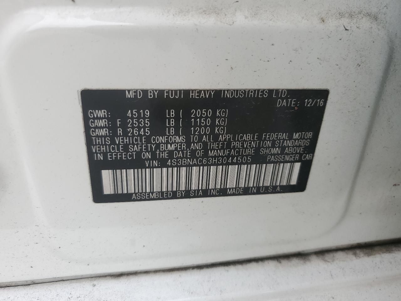 2017 Subaru Legacy - Image 12