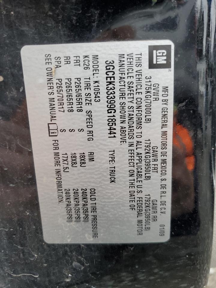 2009 Chevrolet Silverado K1500 Ltz VIN: 3GCEK33399G185441 Lot: 76042184