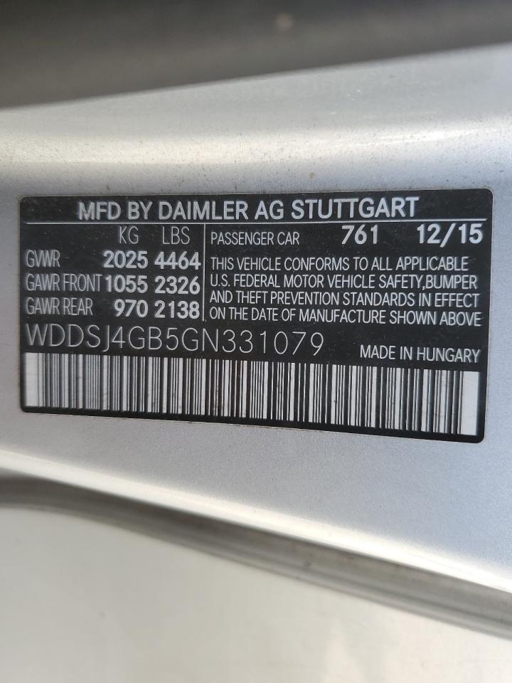 WDDSJ4GB5GN331079 2016 Mercedes-Benz Cla 250 4Matic