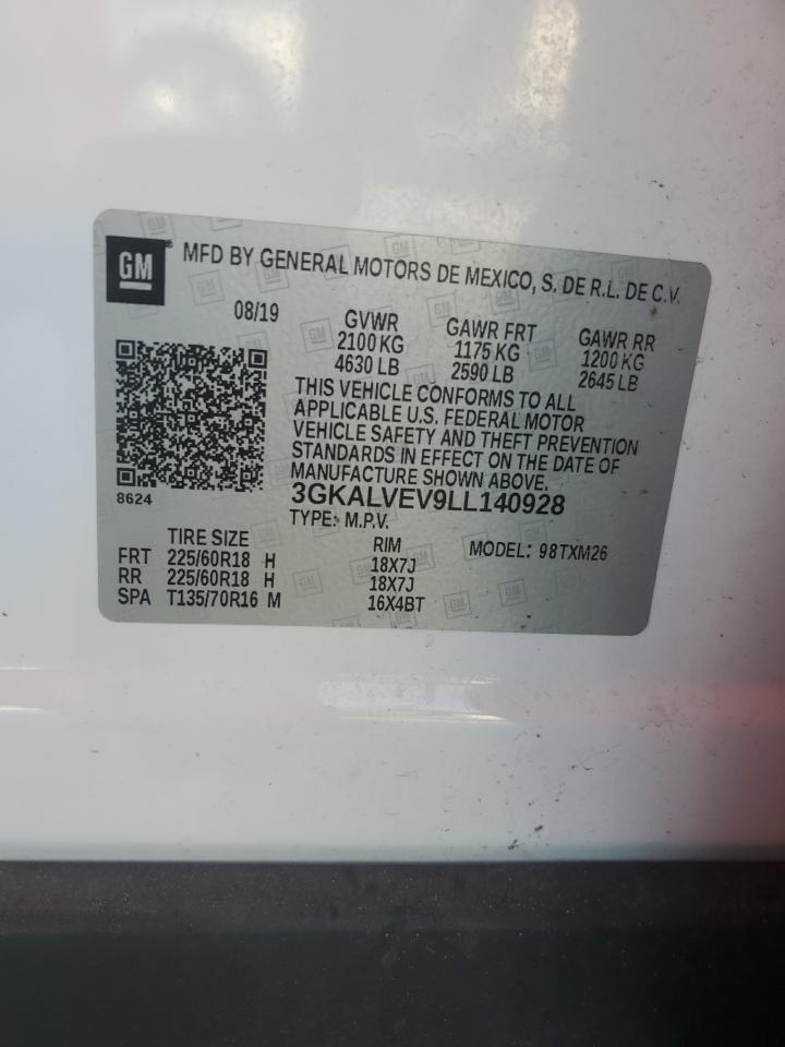 3GKALVEV9LL140928 2020 GMC Terrain Slt