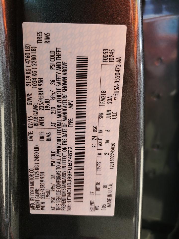 1FMCU0J99FUB74872 2015 Ford Escape Titanium