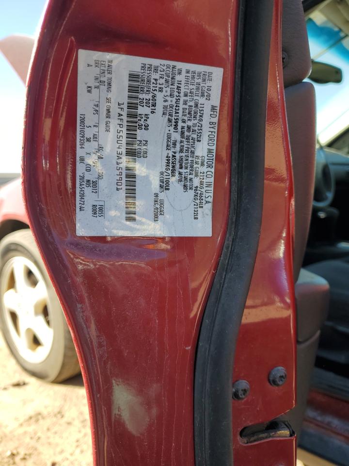 1FAFP55U43A159901 2003 Ford Taurus Ses