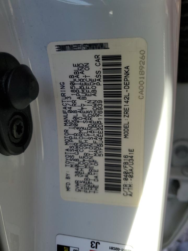 5YFBU4EE2DP176939 2013 Toyota Corolla Base