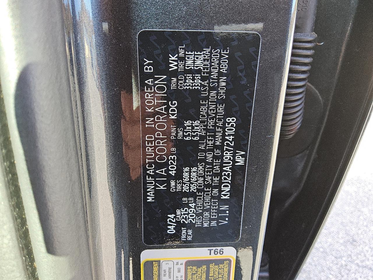 KNDJ23AU9R7241058 2024 Kia Soul Lx