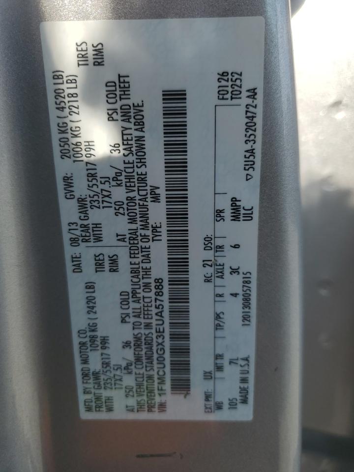 1FMCU0GX3EUA57888 2014 Ford Escape Se