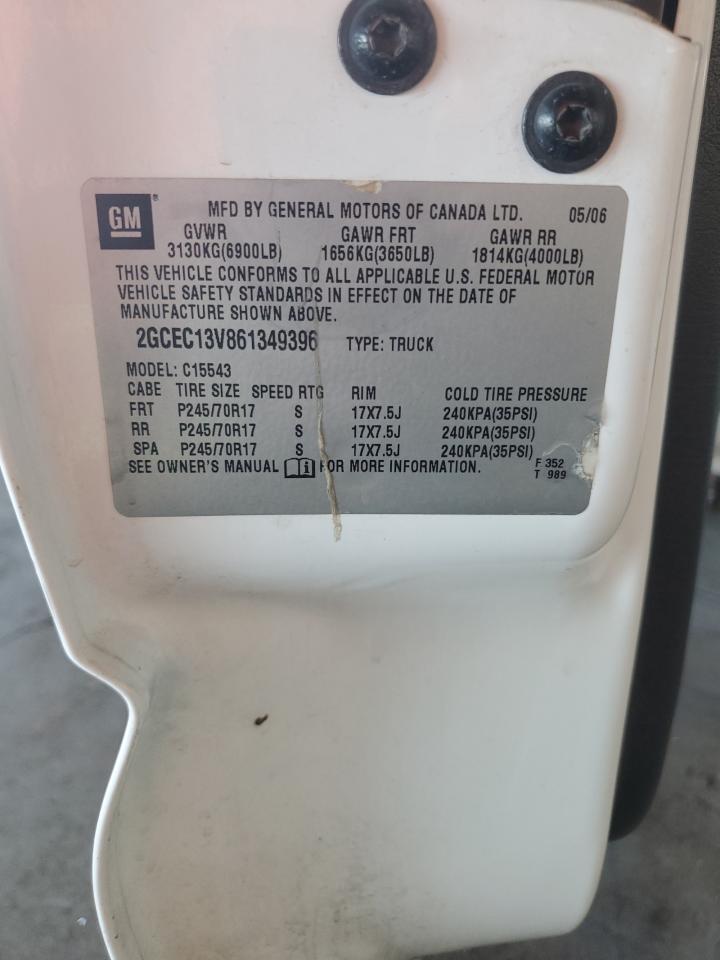 2006 Chevrolet Silverado C1500 VIN: 2GCEC13V861349396 Lot: 75665904