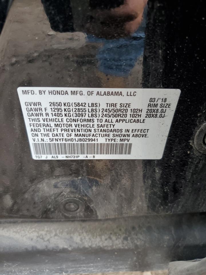 5FNYF6H01JB029941 2018 HONDA PILOT - Image 14