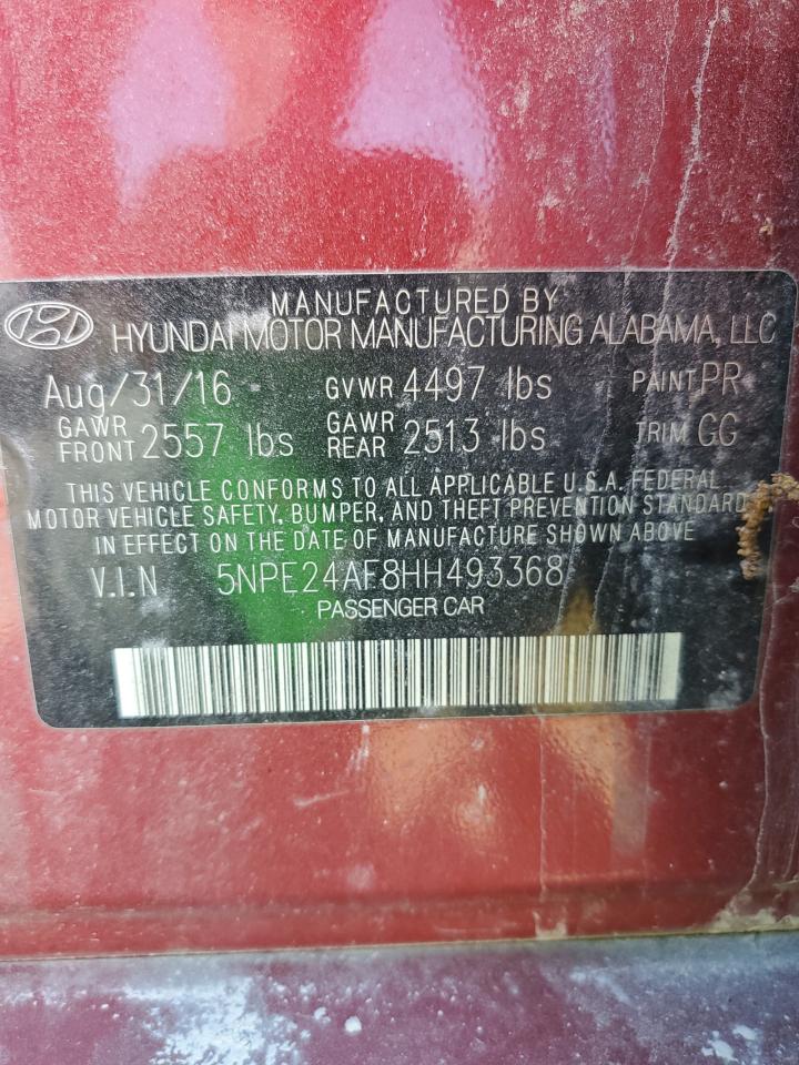 5NPE24AF8HH493368 2017 Hyundai Sonata Se