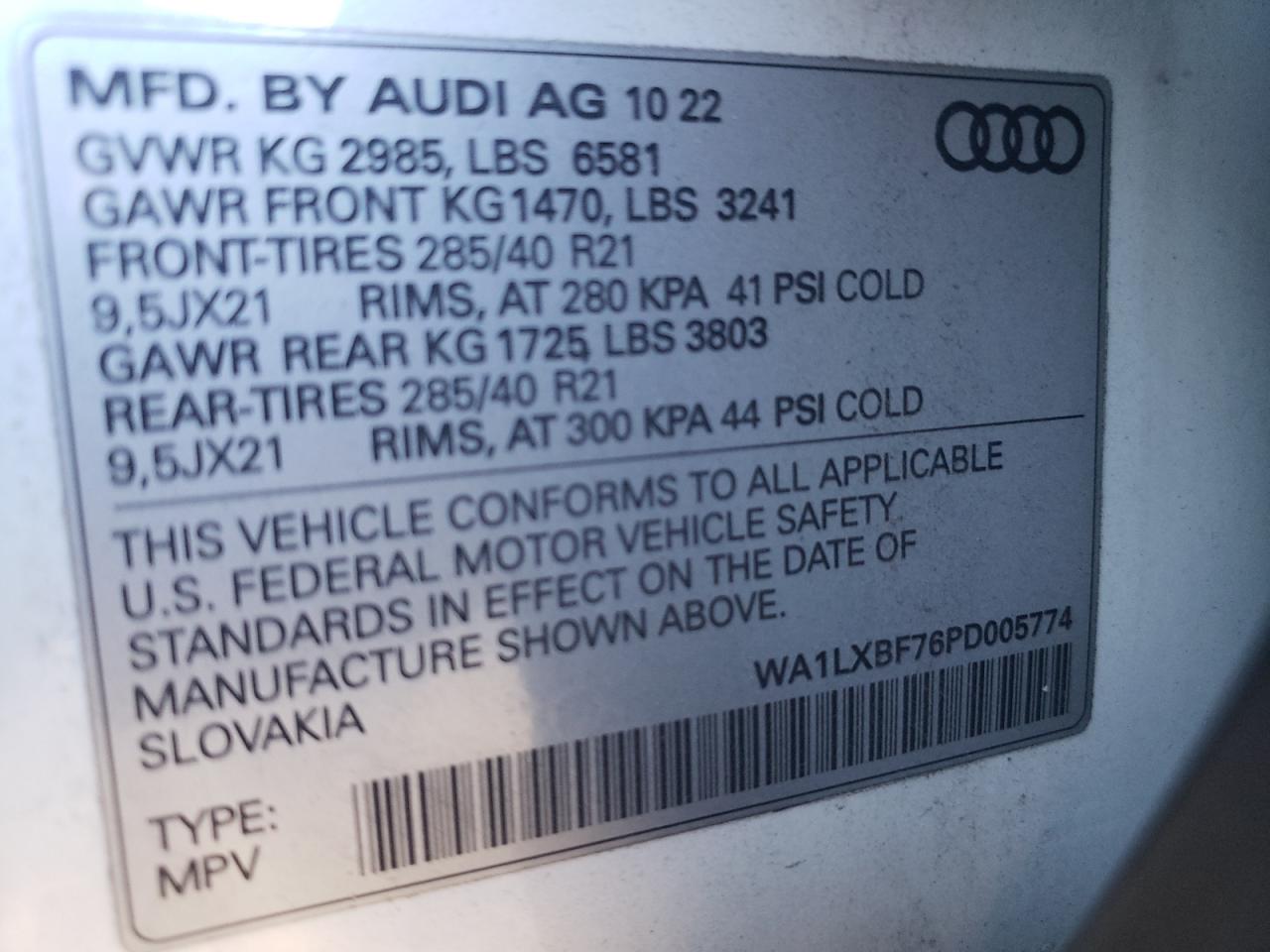 2023 Audi Q7 Premium Plus VIN: WA1LXBF76PD005774 Lot: 75719694