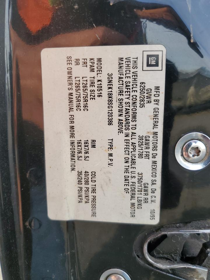 3GNEK18K8SG120386 1995 Chevrolet Tahoe K1500