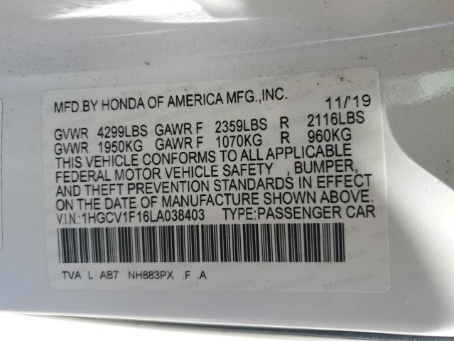 1HGCV1F16LA038403 Honda Accord LX 13