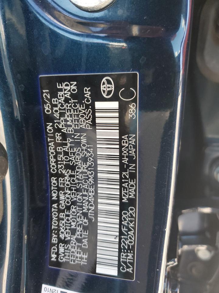 2021 Toyota Corolla Se VIN: JTND4MBE9M3139341 Lot: 74247674