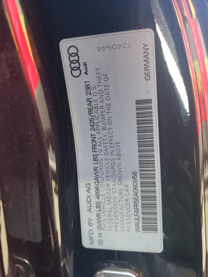 2014 Audi A5 Premium Plus VIN: WAULFAFR5EA060958 Lot: 75675804