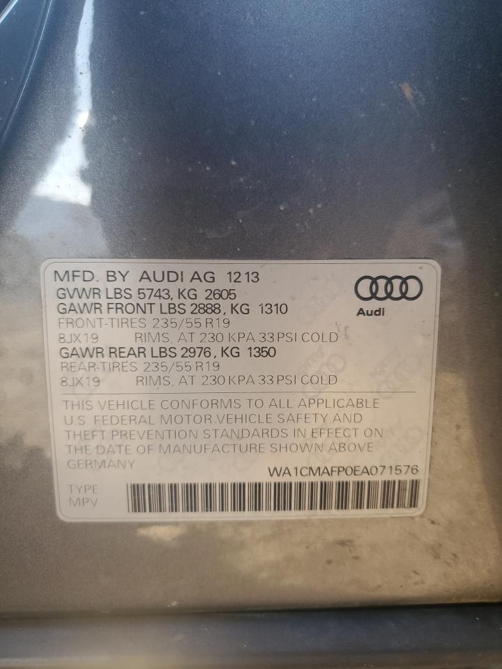 WA1CMAFP0EA071576 2014 Audi Q5 Tdi Premium Plus