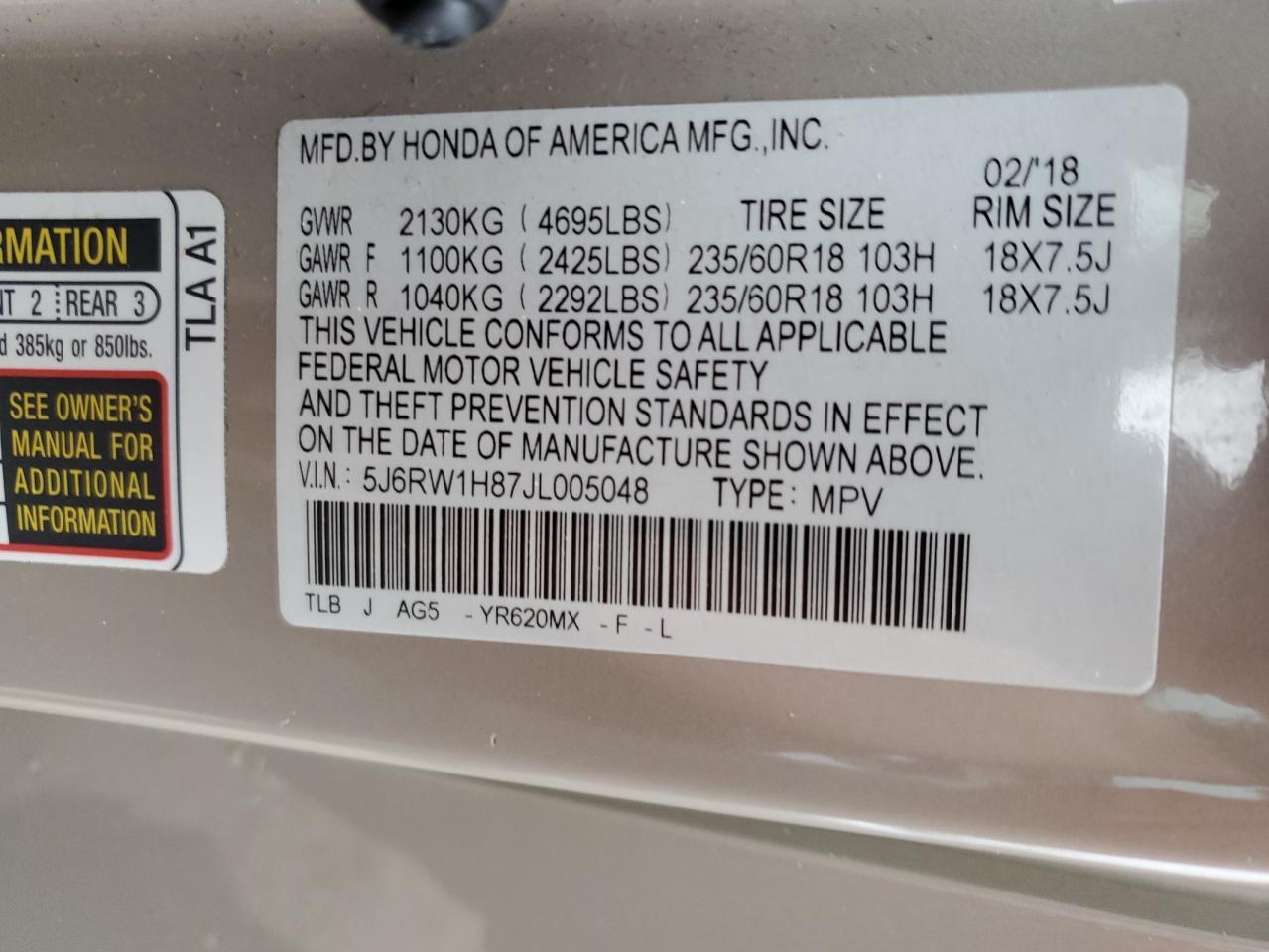 2018 Honda CR-V - Image 14