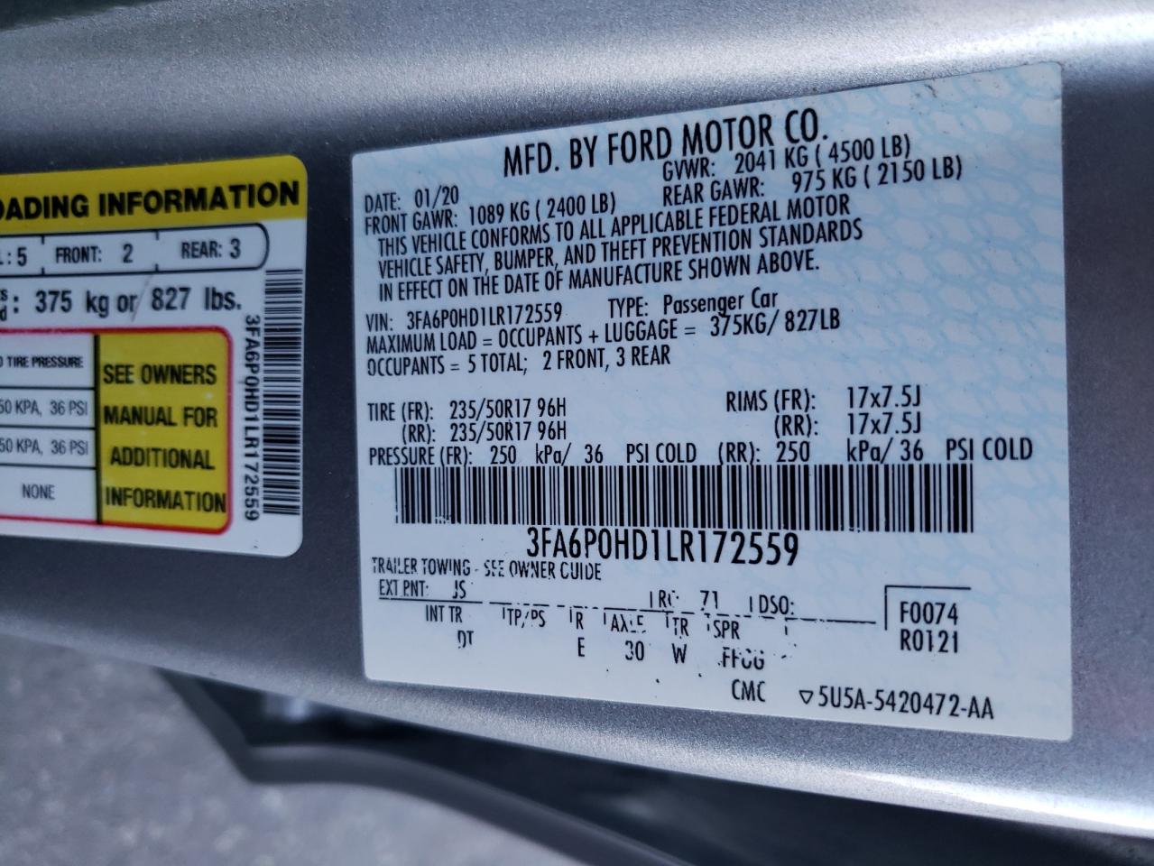 2020 Ford Fusion - Image 13