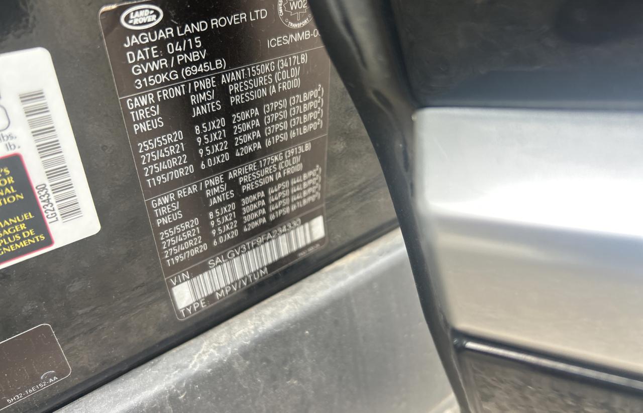 SALGV3TF9FA234330 2015 LAND ROVER RANGE ROVER - Image 10