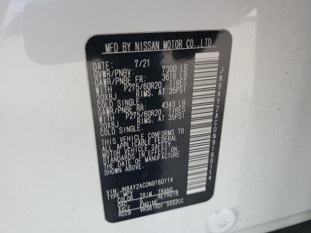 JN8AY2AC0N9160114 Nissan Armada S 14