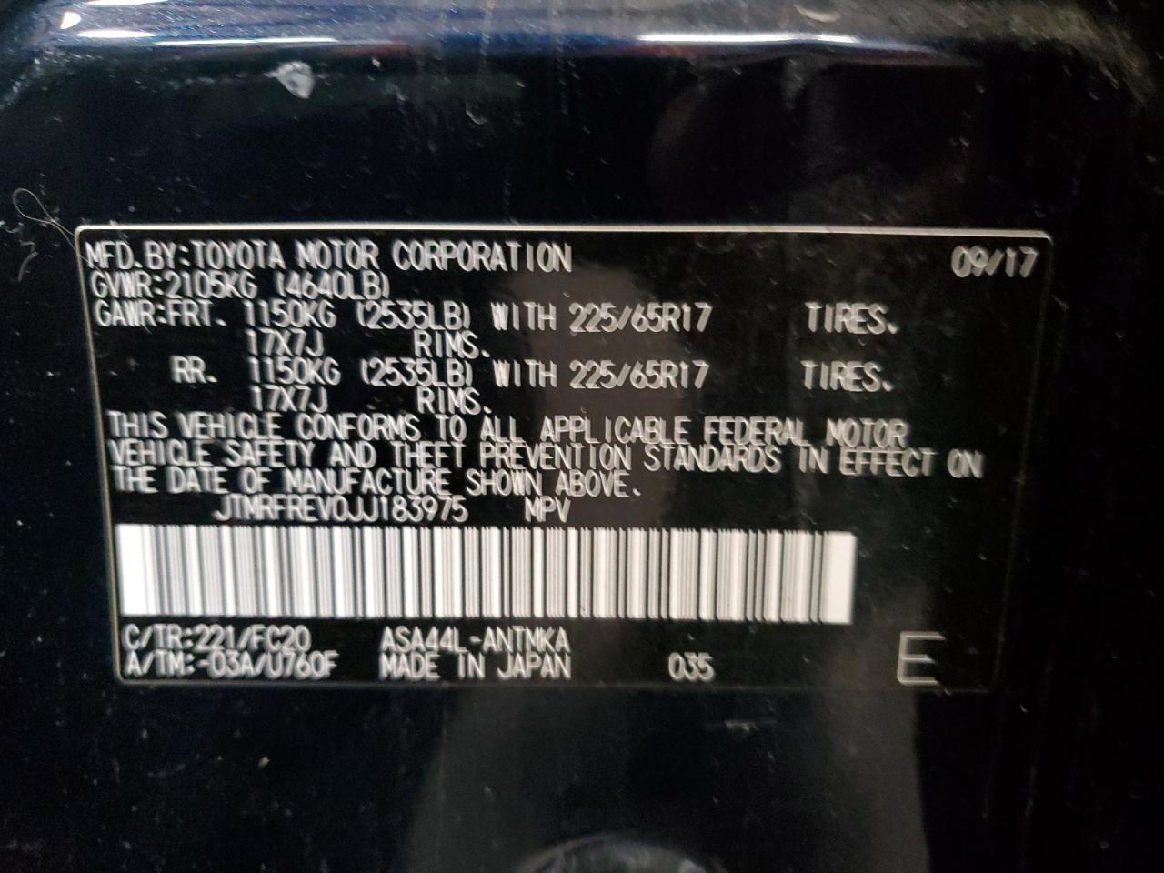 2018 Toyota Rav4 Adventure VIN: JTMRFREV0JJ183975 Lot: 73611744