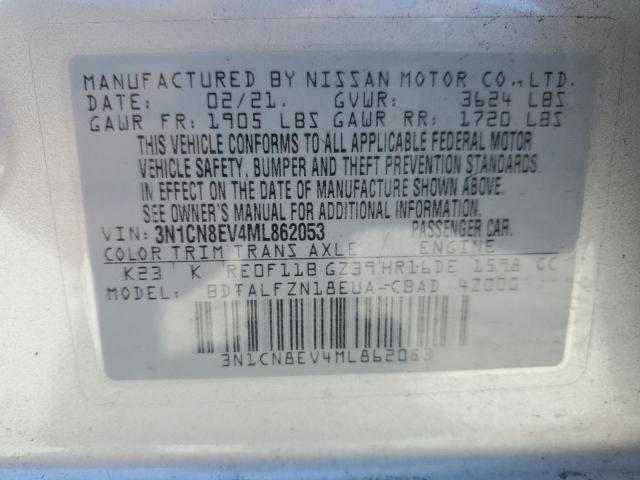 3N1CN8EV4ML862053 Nissan Versa SV 13