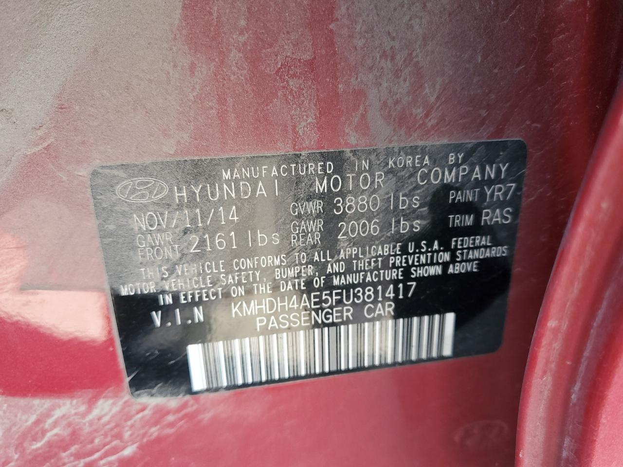 2015 Hyundai Elantra - Image 13