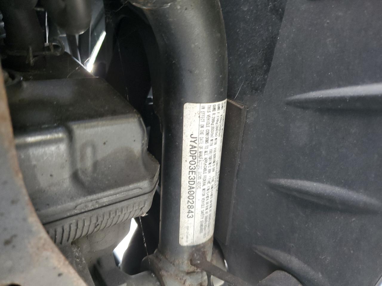 2013 Yamaha Xt1200Z VIN: JYADP03E3DA002843 Lot: 75748274