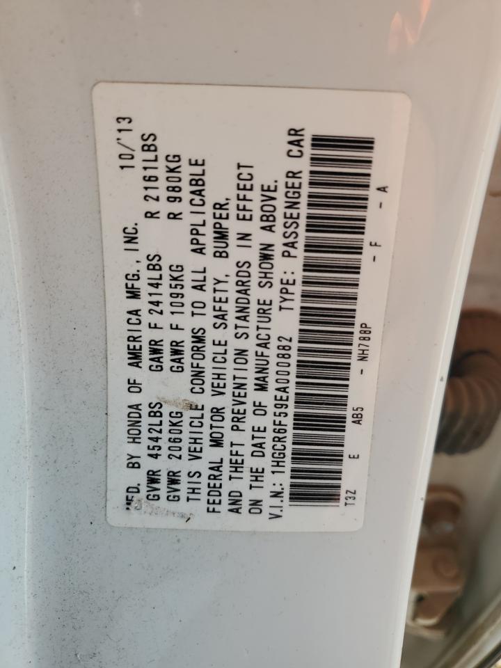 1HGCR6F59EA000882 2014 Honda Accord Hybrid Exl