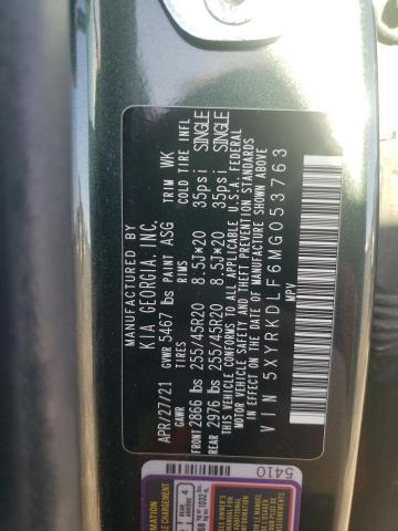 5XYRKDLF6MG053763 Kia Sorento SX 13