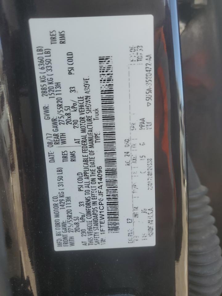 1FTEW1CP6JFA14096 FORD F-150 2018