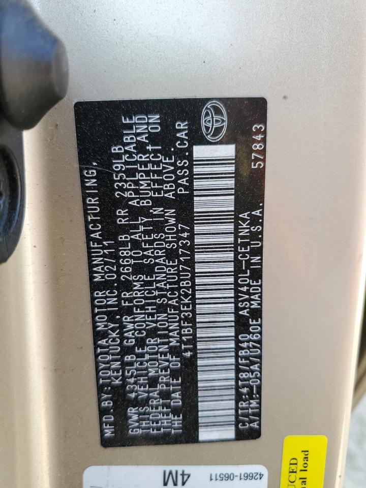 4T1BF3EK2BU717347 2011 Toyota Camry Base