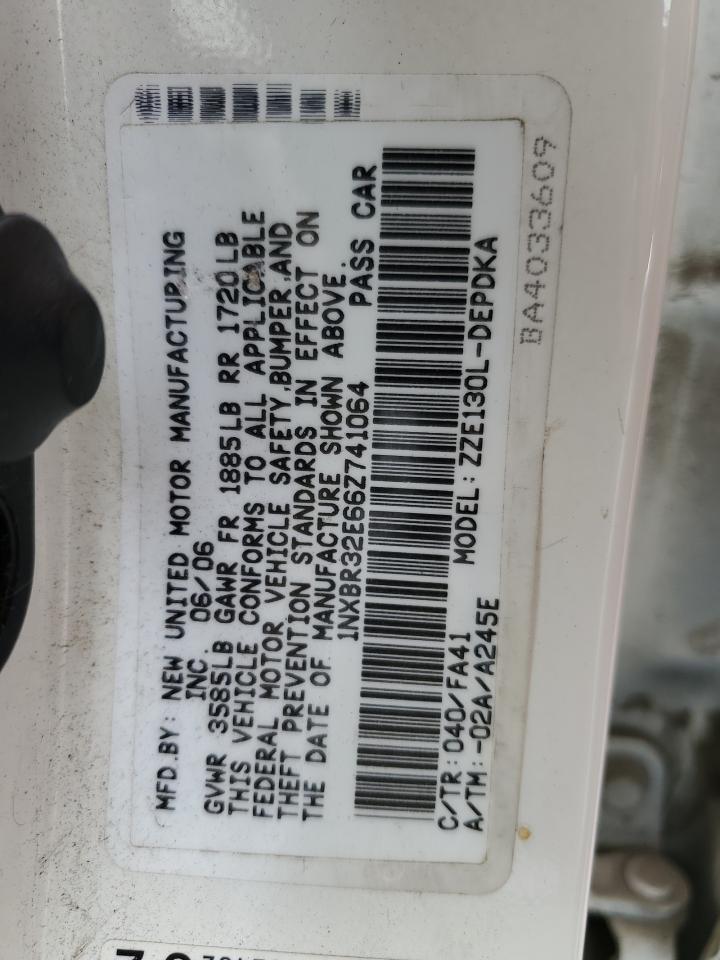 1NXBR32E66Z741064 2006 Toyota Corolla Ce