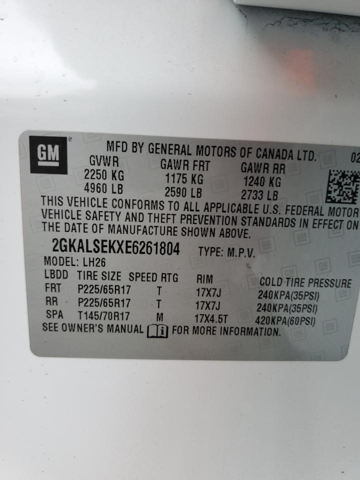 2GKALSEKXE6261804 2014 GMC Terrain Slt