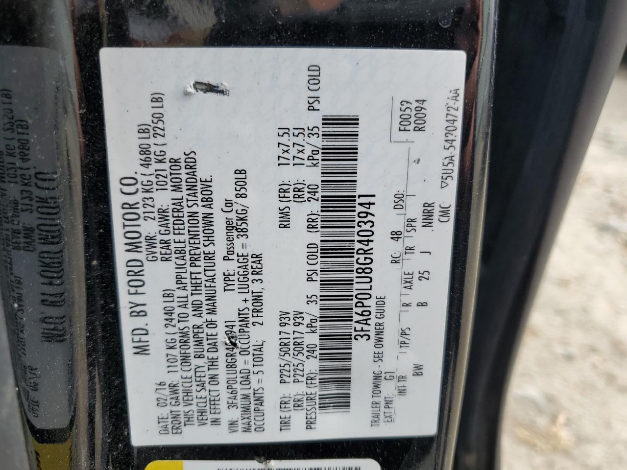 2016 Ford Fusion - Image 12