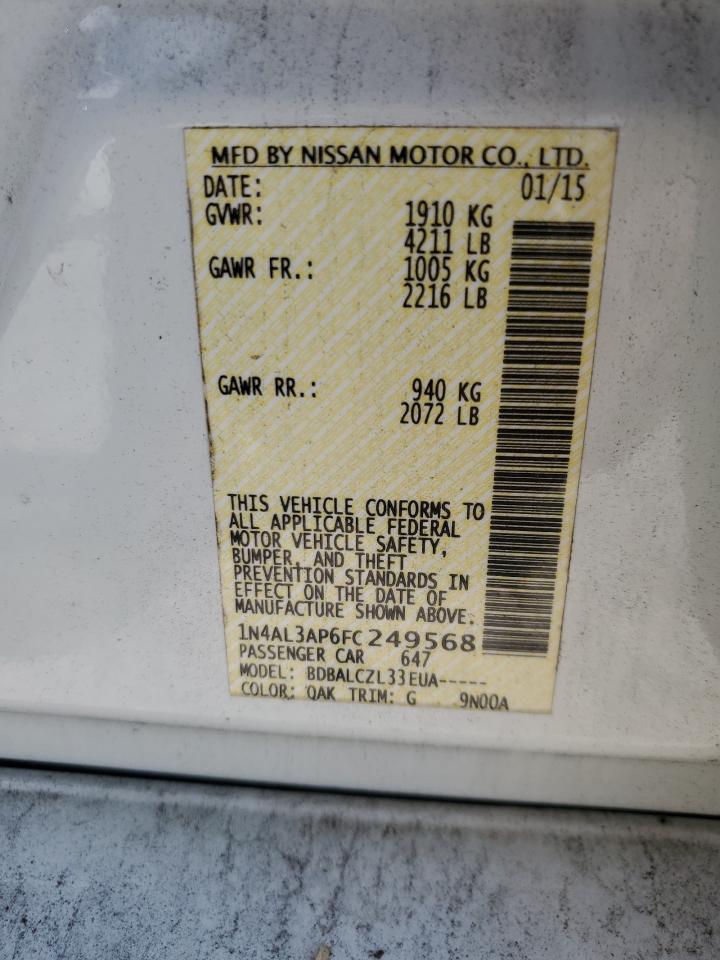 1N4AL3AP6FC249568 2015 Nissan Altima 2.5