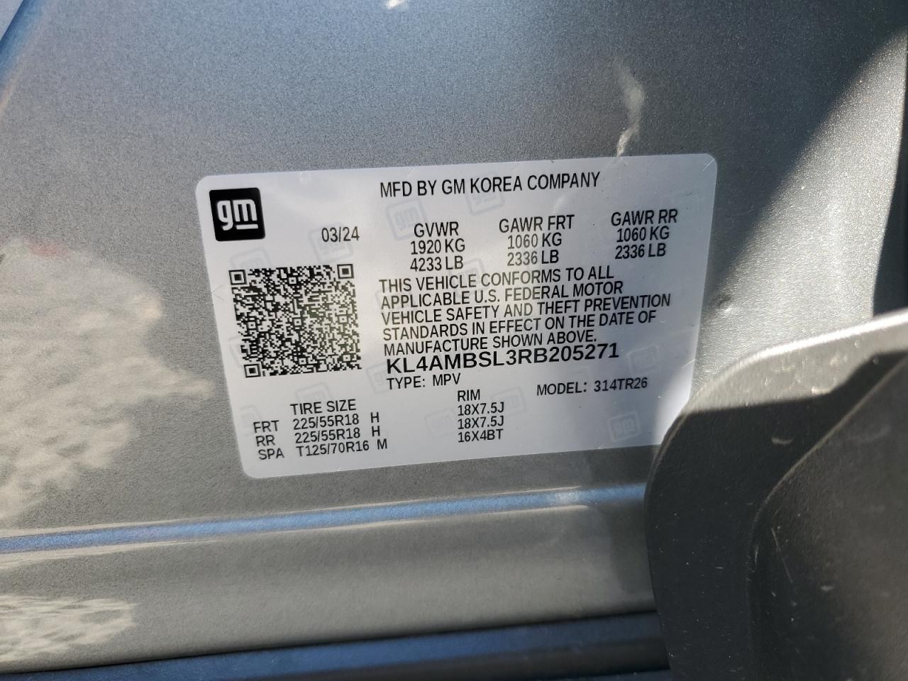 2024 Buick Encore Gx Preferred VIN: KL4AMBSL3RB205271 Lot: 74986054