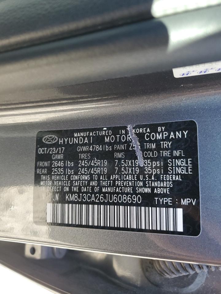 KM8J3CA26JU608690 2018 Hyundai Tucson Value